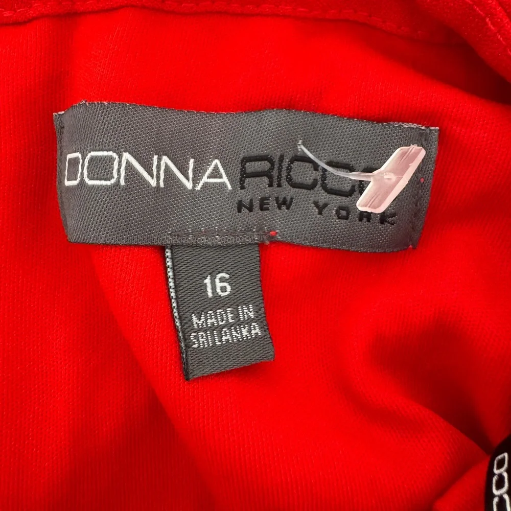 Donna Ricco Red Halter Jumpsuit, Size 16 - NWT - Picture 7 of 10